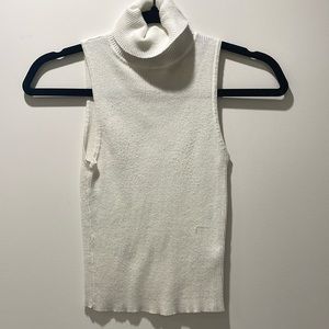 White turtle neck tank